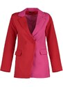 Trendyol Red Two Color Lined Blazer Woven Jacket