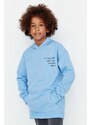 Trendyol Light Blue Great Wave Licensed Printed Boy Knitted Thick Sweatshirt