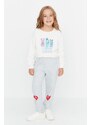 Trendyol Gray Patterned Girl Knitted Sweatpants