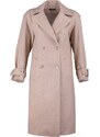 Trendyol Camel Oversized Stamped Coat