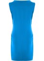 Trendyol Curve Sax With Shirring Details, Round Neck Knitted Dress