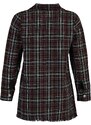 Trendyol Black Checkered Tweed Shirt with Two Pockets