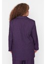 Trendyol Curve Purple Oversize Blazer Woven Jacket