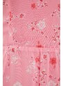 Trendyol Růžový Květinový A-linie Strappy Mini tkané šaty