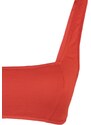 Trendyol Red Bralette Texturovaný horní díl bikin