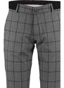 Trendyol Anthracite Men's Slim Fit Chino Pockets Plaid Trousers