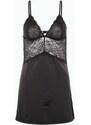 Trendyol Black Lace Detailed Knitted Fancy Nightgown