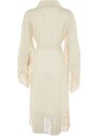 Trendyol Beige Tassel Detailed Beach Kimono & Beach Caftan