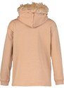 Trendyol Beige Loose Hooded Fleece Fleece Sports Sweatshirt