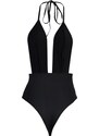 Trendyol Black Knitted Body With Low-Cut Back, Snap Snap Button