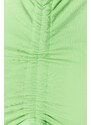 Trendyol Green Halterneck Pleated Bikini Top