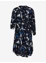 Černo-modré dámské vzorované šaty Fransa - Dámské