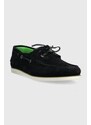 Semišové mokasíny Tommy Hilfiger TH BOAT SHOE CORE SUEDE pánské, tmavomodrá barva, FM0FM04505