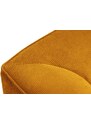 Hořčicově žlutá manšestrová rohová pohovka MICADONI Ruby II. 366 cm, levá