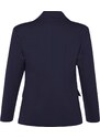 Trendyol Navy Blue Oversize Lined Woven Blazer Jacket