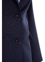 Trendyol Navy Blue Oversize Lined Woven Blazer Jacket