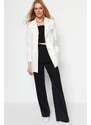 Trendyol Ecru Lined Woven Blazer Jacket