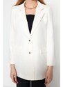 Trendyol Ecru Lined Woven Blazer Jacket