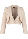 Trendyol Stone Crop Woven Lined Blazer Jacket