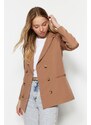 Trendyol Light Brown Regular Lined Woven Blazer Jacket