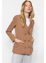 Trendyol Light Brown Regular Lined Woven Blazer Jacket