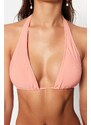 Trendyol Orange Strapless, Alternative Use Textured Bikini Top