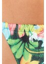 Trendyol Květinový vzor Tie-Up High Leg Bikini Bottom