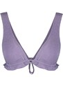 Trendyol Lilac Triangle Ruffle Glitter Bikini Top