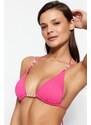 Trendyol Fuchsia Triangle Pearl Příslušenství Bikiny Top