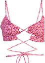 Trendyol Animal Print Triangle Tie Bikini Top