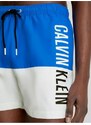 Bílo-modré pánské plavky Calvin Klein Underwear - Pánské