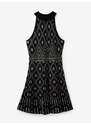 Bílo-černé dámské vzorované šaty Desigual El Havre - Dámské
