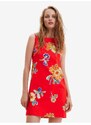 Červené dámské květované šaty Desigual Sundance - Dámské