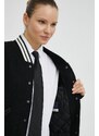 Vlněná bomber bunda Filling Pieces Varsity Jacket černá barva, přechodná, oversize, 81422201863