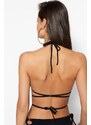 Trendyol Black Triangle Pile Bikini Top