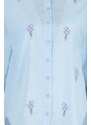 Trendyol Blue Embroidered Shirt