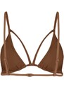 Trendyol Brown Triangle Bikini Top