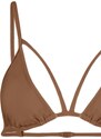 Trendyol Brown Triangle Bikini Top