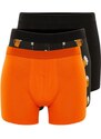 Trendyol vícebarevné vzorované-rovné bavlněné boxerky v balení 3 ks