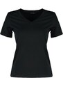 Trendyol Black 100% Cotton Basic V-Neck Knitted T-Shirt