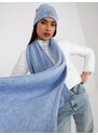 Fashionhunters Světle modrý zimní set s čepicí a šálou
