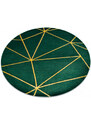 Dywany Łuszczów Kusový koberec Emerald 1013 green and gold kruh - 160x160 (průměr) kruh cm