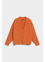 SVETR GANT COTTON TEXTURE V-NECK CARDIGAN oranžová S