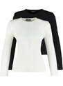 Trendyol Black and White 2-Piece Knitwear Sweater