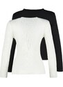 Trendyol Black and White 2-Piece Knitwear Sweater