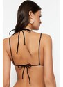 Trendyol Black Triangle Chain Příslušenství Bikiny Top