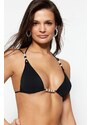 Trendyol Black Triangle Chain Příslušenství Bikiny Top