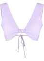 Horní díl bikin Trendyol Lilac Triangle Knot