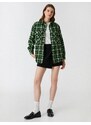 Koton Checkered Long Sleeve Jacket with Pockets