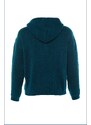 Trendyol Green Soft Textured Hoodie Knitwear Sweater